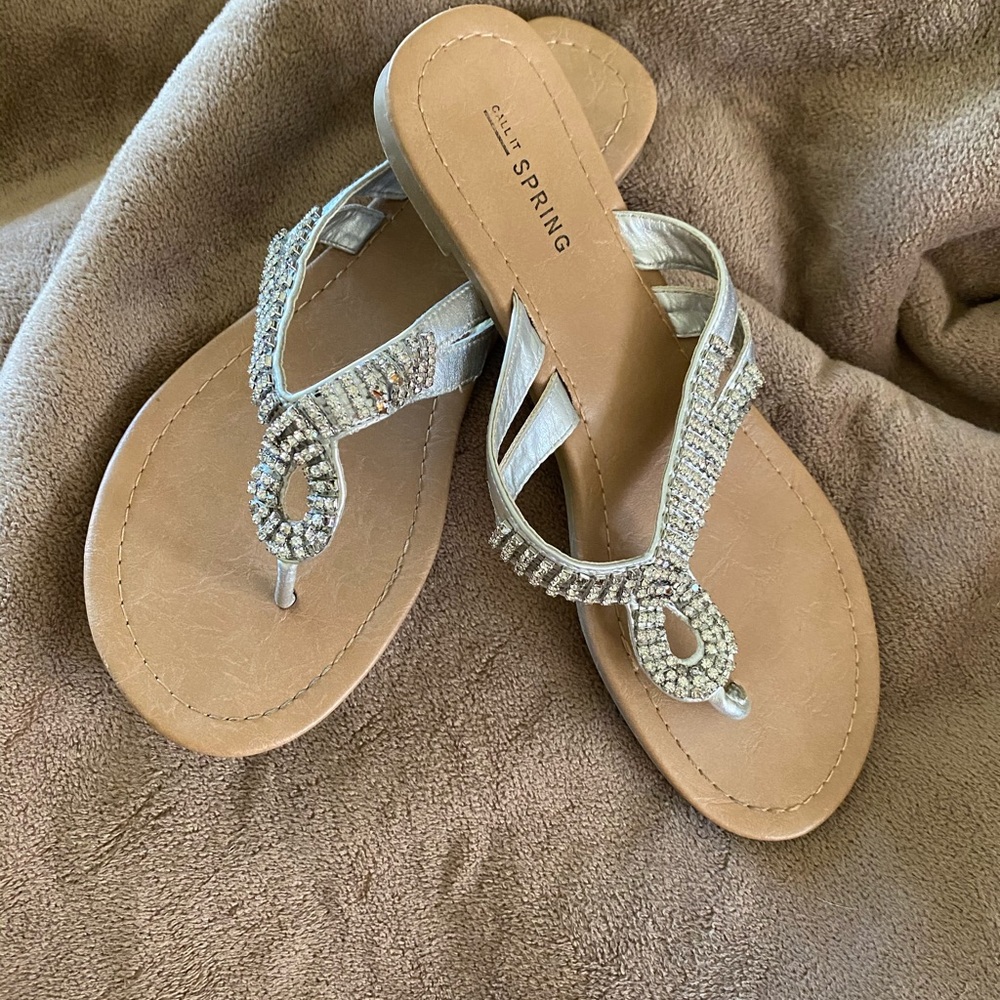 Silver Bling Sandals